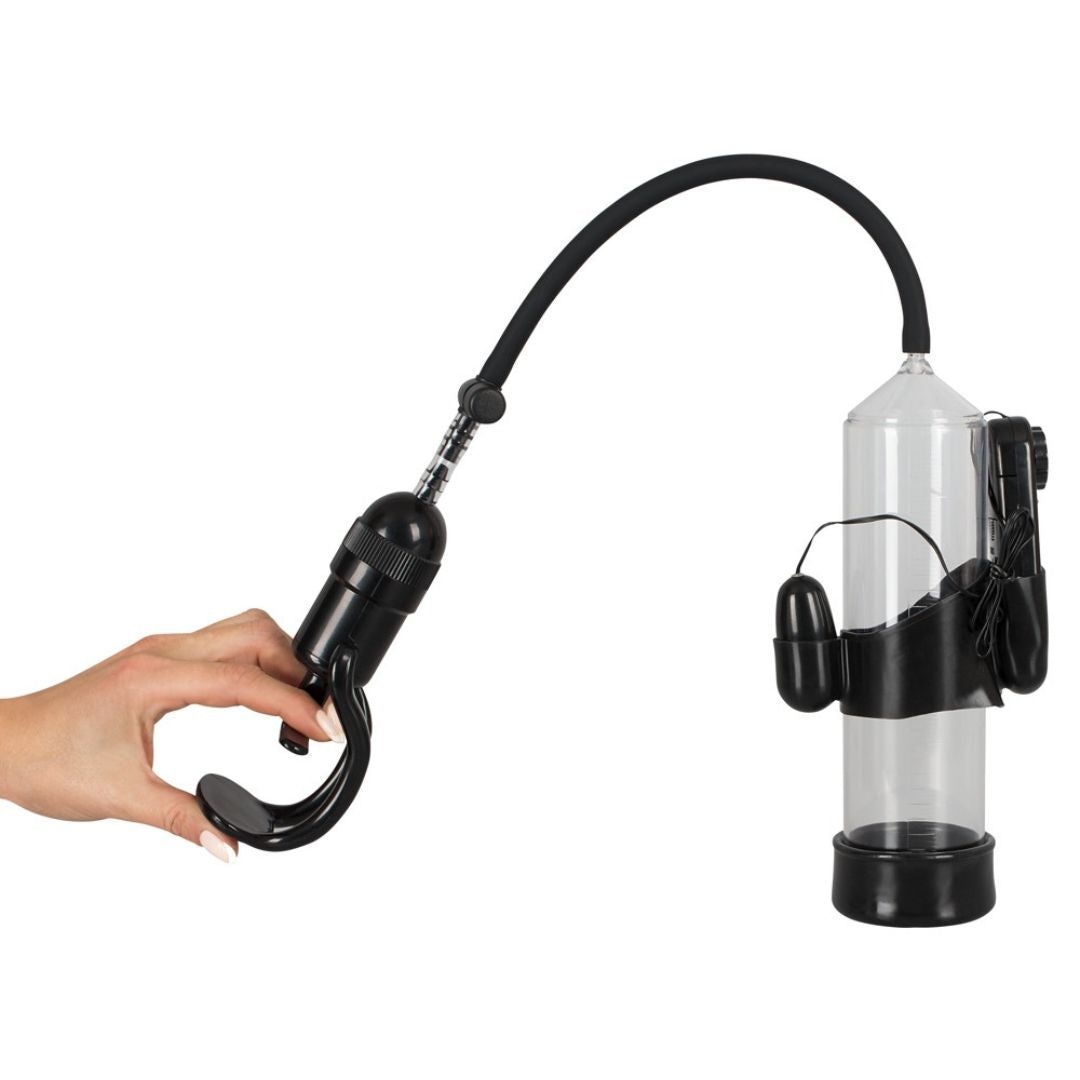Penispumpe „Vibrating Power Pump“ mit Vibrobullet | Multispeed-Vibrationen | Mister B