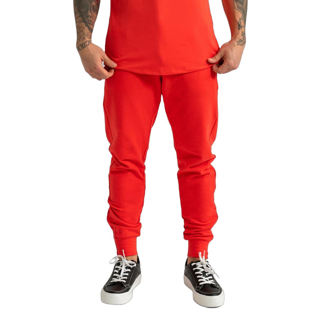 GymBeam Jogginghose Herren Slim Fit mit Kordelzug Hot Red 1 St