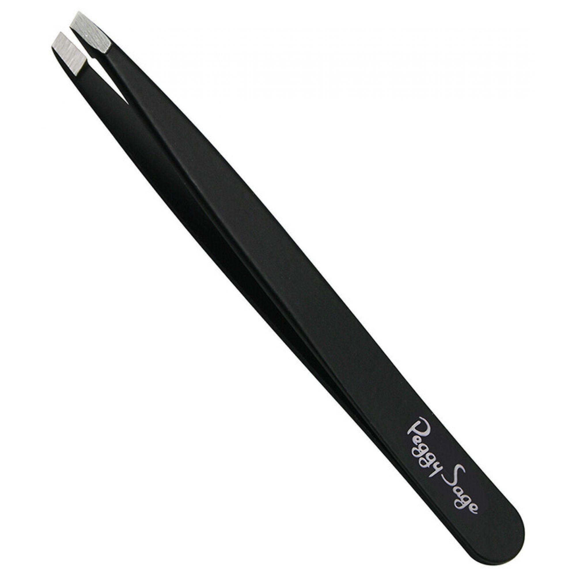 Peggy Sage Professionelle Pinzette Schräge Greiffläche 9,5 cm (Farbe : Schwarz) 3,5x0,3x12,8