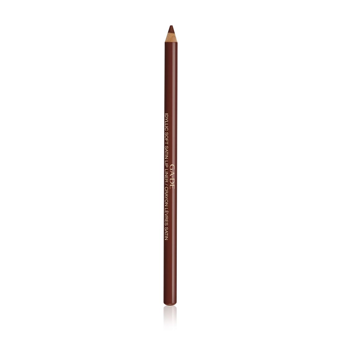 Brauner Lipliner-Stift. Aufschrift: Ga-De, Idyllic Soft Satin Lip Liner.