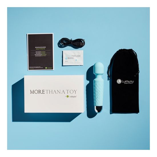 Lumunu Set Massager Kraftprotz (blau) + Massageöl Traumreise