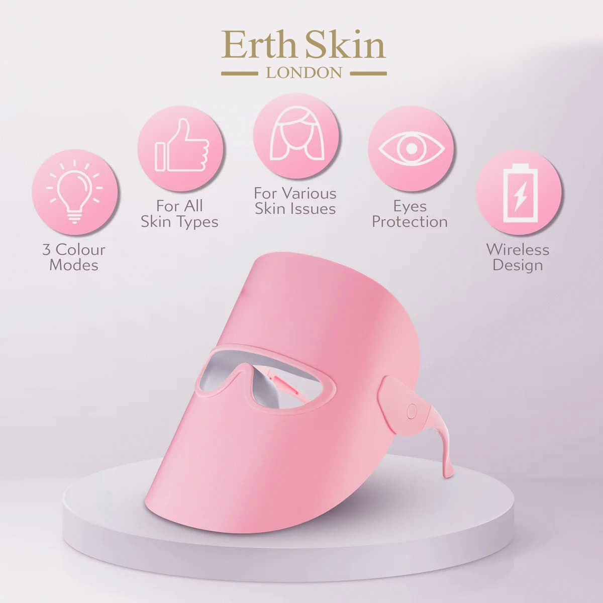 ErthSkin London LED-Lichttherapie-Maske „Glow & Renew