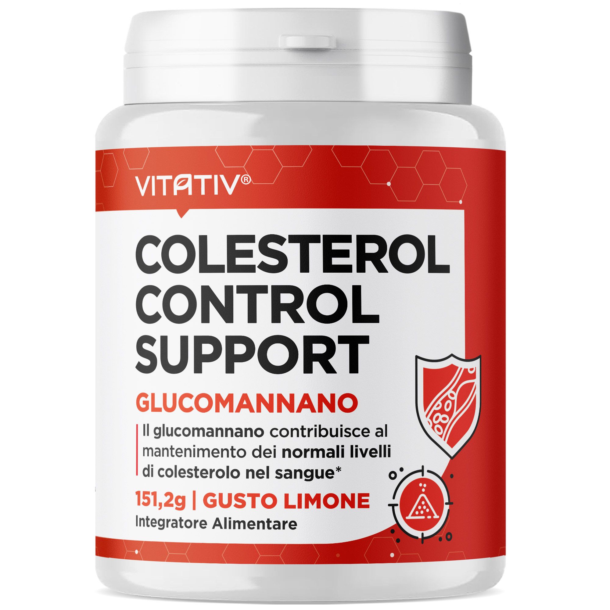 VITATIV® GLUCOMANNANO + Niacinamide, Inulina e Psillio Integratore Colesterolo in Polvere Solubile