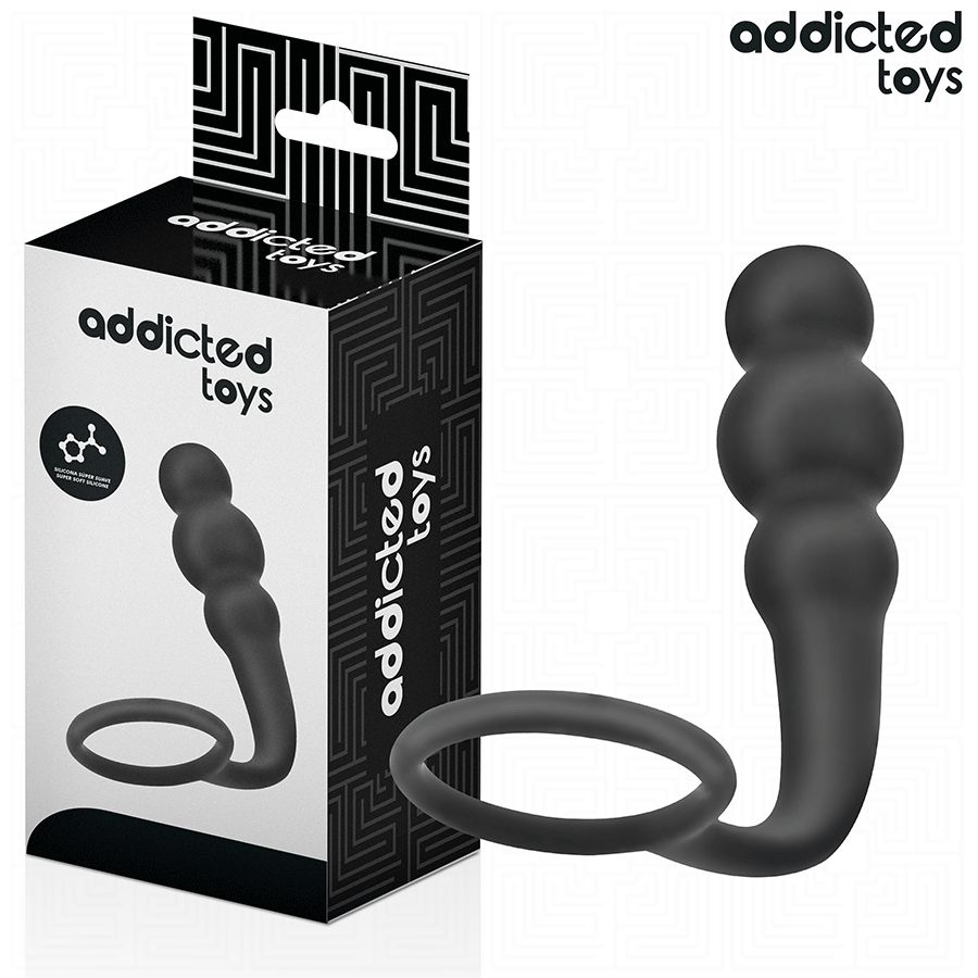 Addicted Toys - Silikon Analplug mit Hodenring