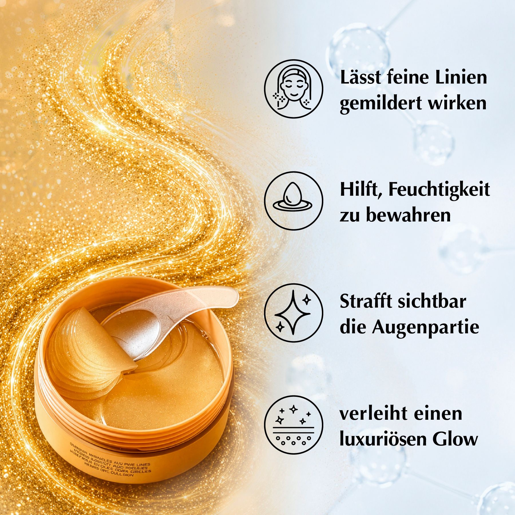 DR.RASHEL Augenpads Kollagen Gel Augenmaske Anti-Falten Gold