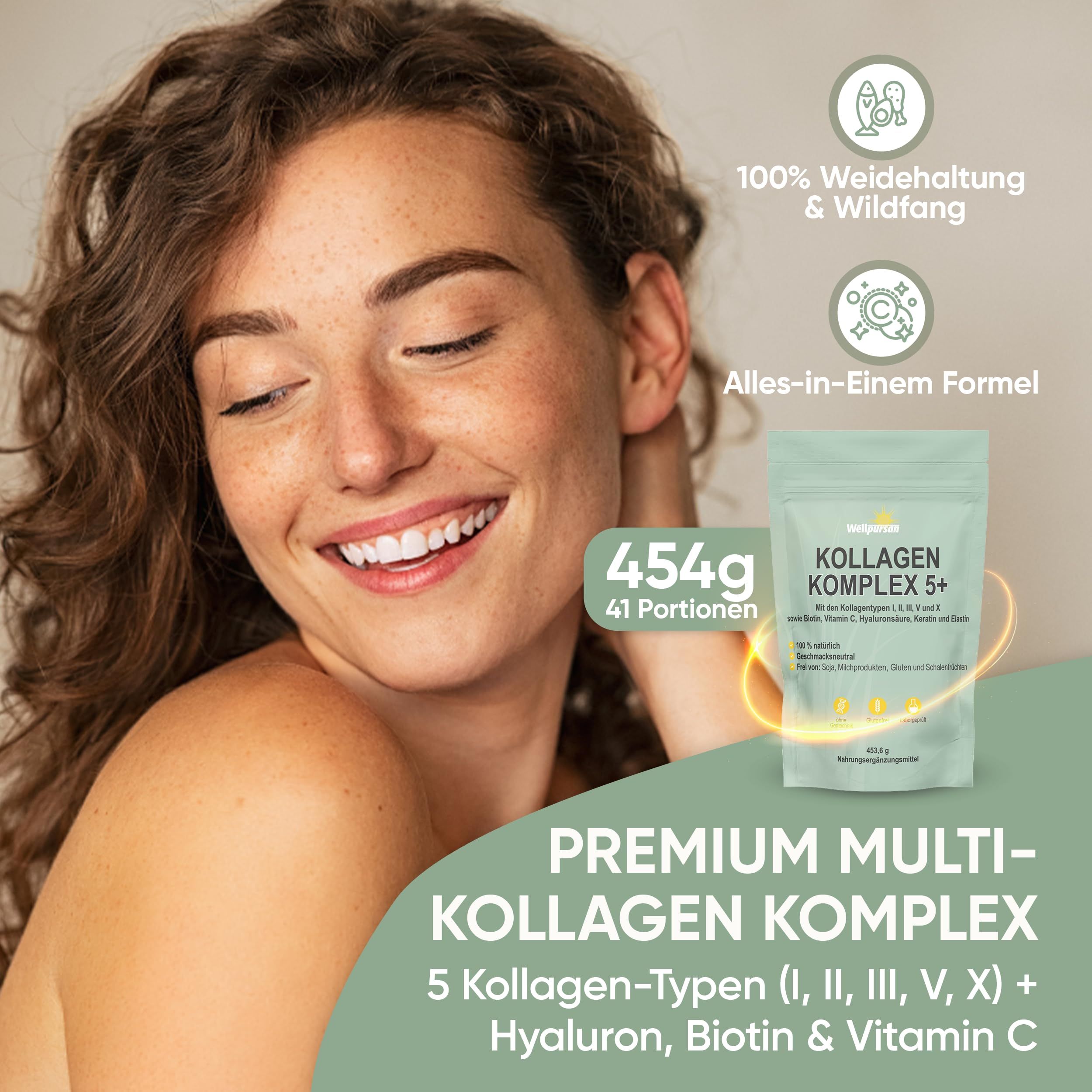 Wellpursan Kollagen-Komplex 5+ Pulver