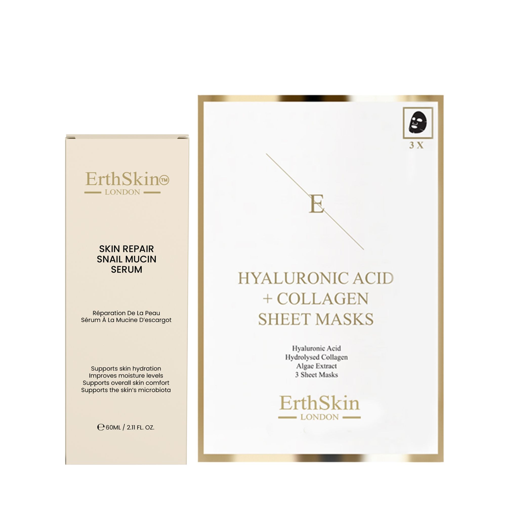 ErthSkin London Hautpflege-Set mit Serum & Maske