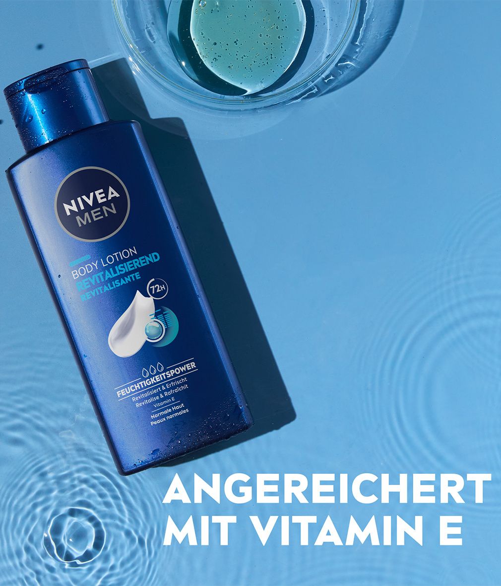 NIVEA MEN Body Lotion Revitalisierend Erfrischend 24h Feuchtigkeit