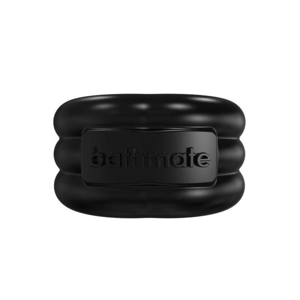 Schwarzer Ring mit 'Bathmate'-Logo. Ring mit drei Rillen. Aus Gummi.