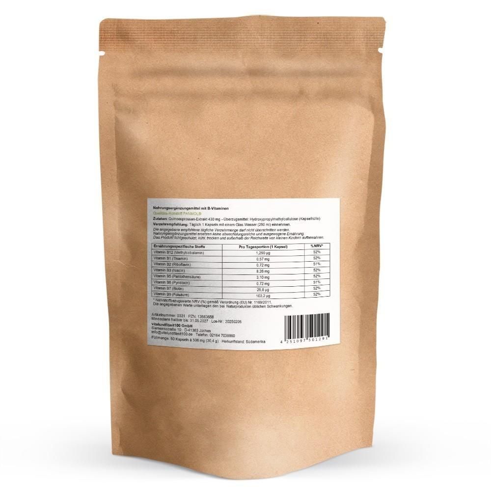 vitalundfitmit100® Vitamin B Komplex (B1-B12) Kapseln