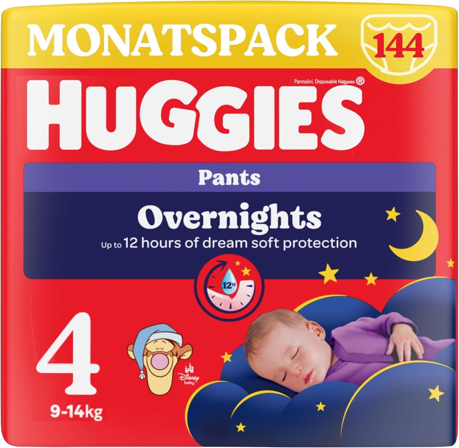 Huggies Overnight Pants Größe 4 9-14 kg Nachtwindeln 4x26 St Windeln