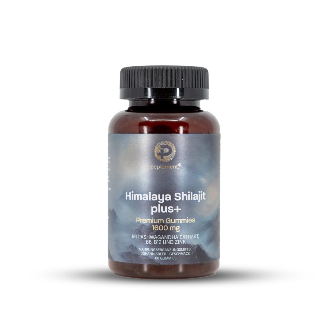 peplement Shilajit Gummies mit Ashwagandha, B6, B12 und Zink 60 St Gummibärchen