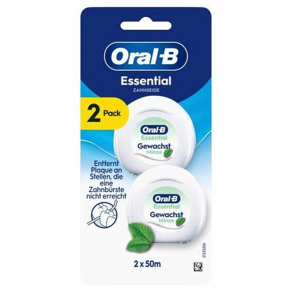 Oral-B Essential Floss mint gewachst 2x50 m Zahnseide