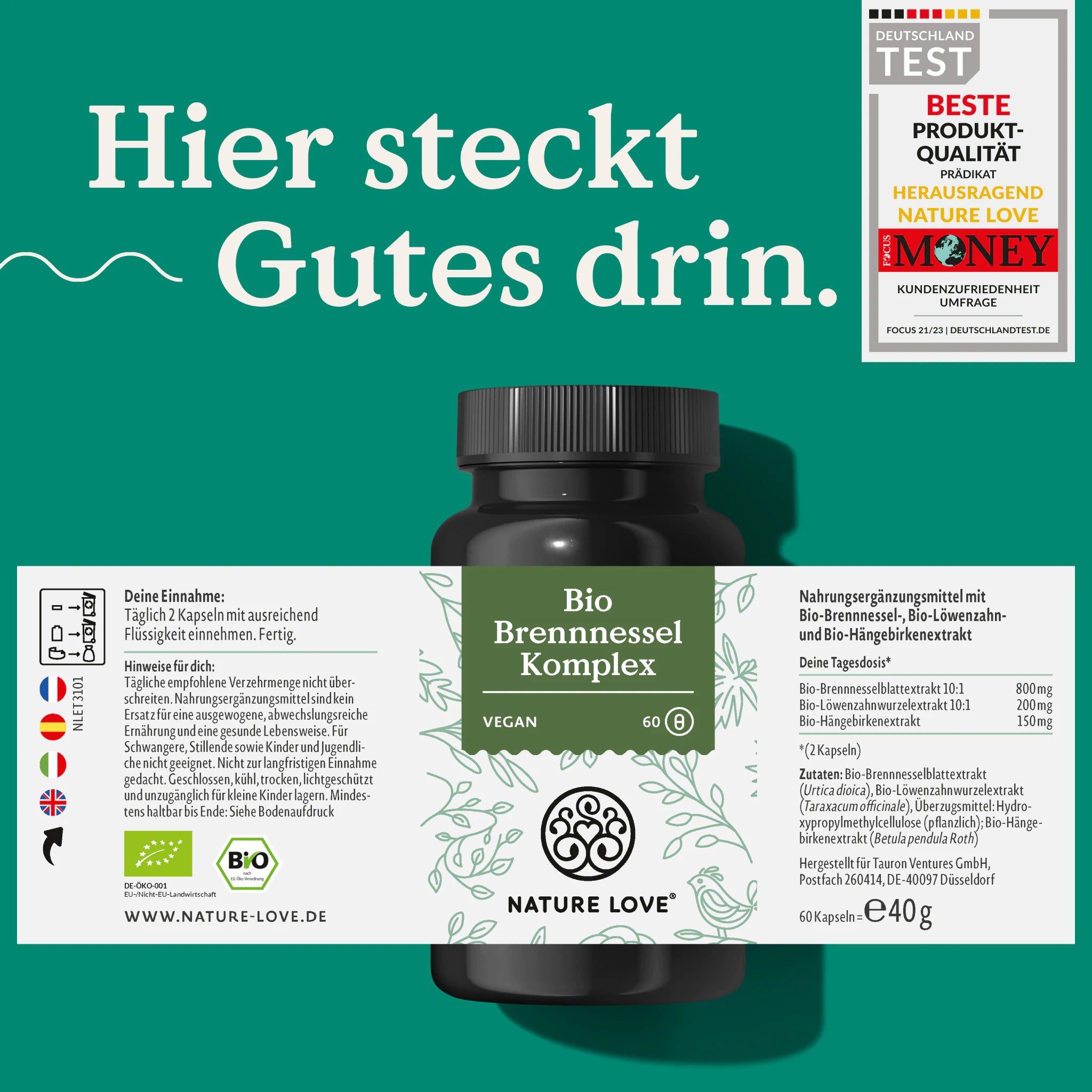 NATURE LOVE® Bio Brennnessel Komplex