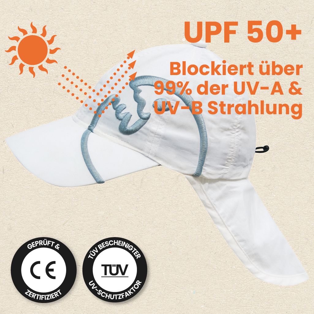 iQ-UV Sonnenschutz Cap mit Nackenschutz LFS 50+
