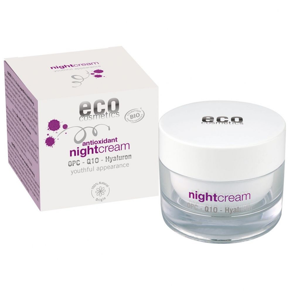 eco cosmetics Nachtcreme mit Opc, Q10 und Hyaluron 60ml