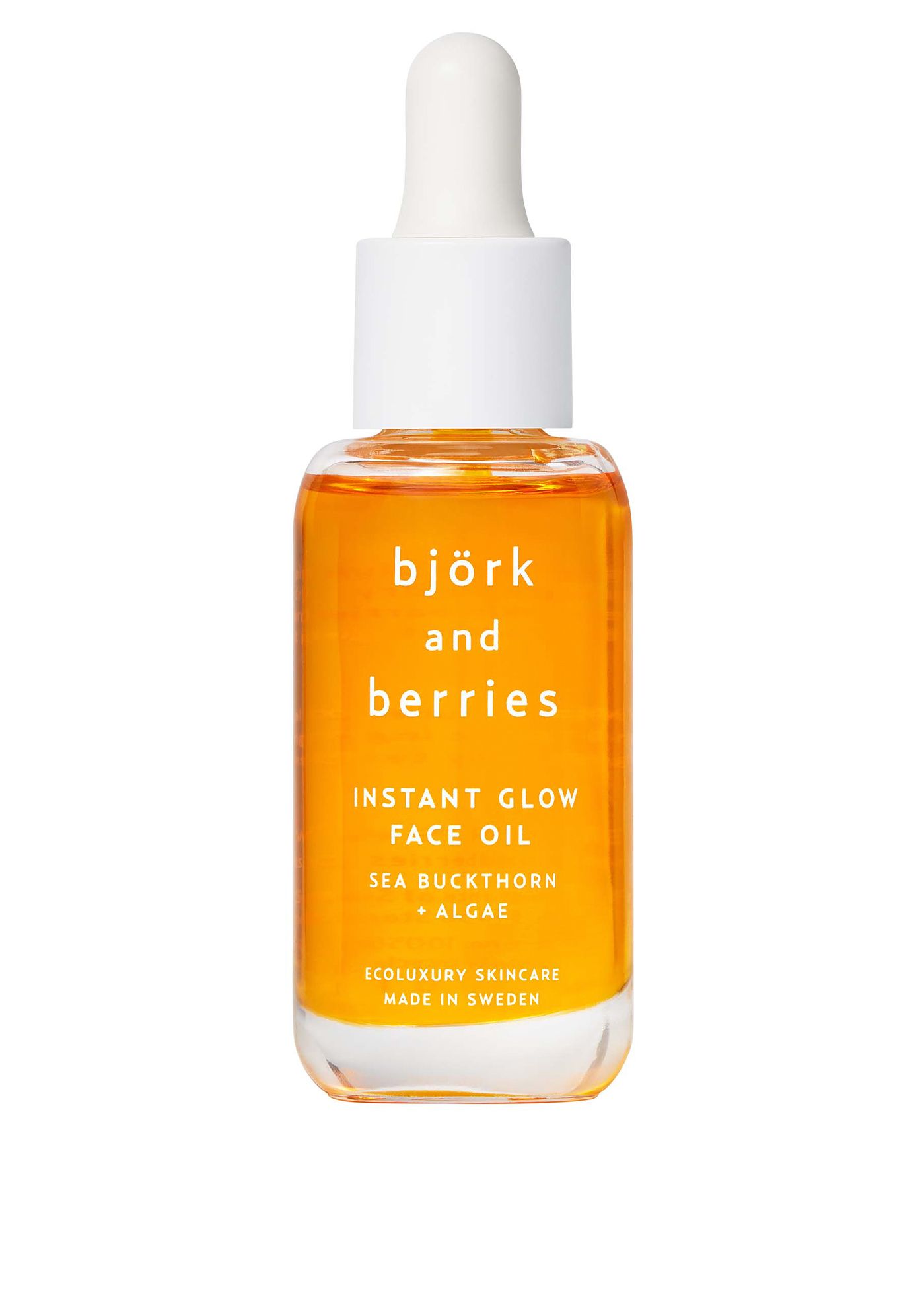 Björk and Berries Instant Glow Face Oil Sea Buckthorn + Algae