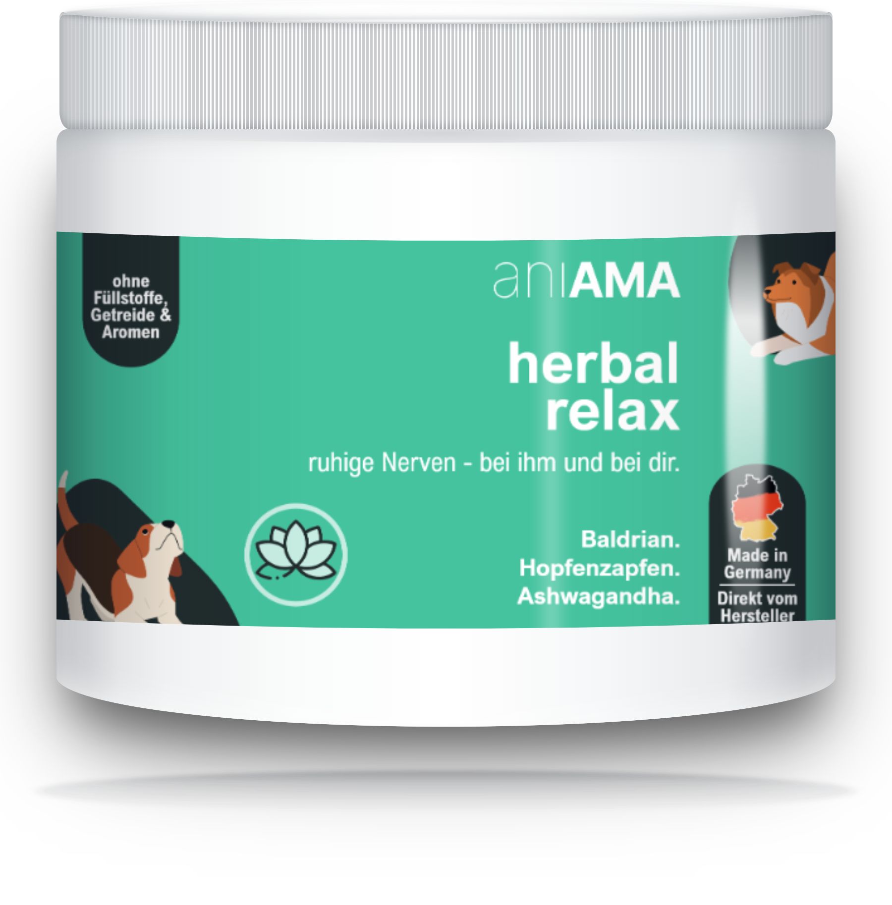 aniAMA herbal relax Beruhigungskräuter für Hunde 120 g Pulver