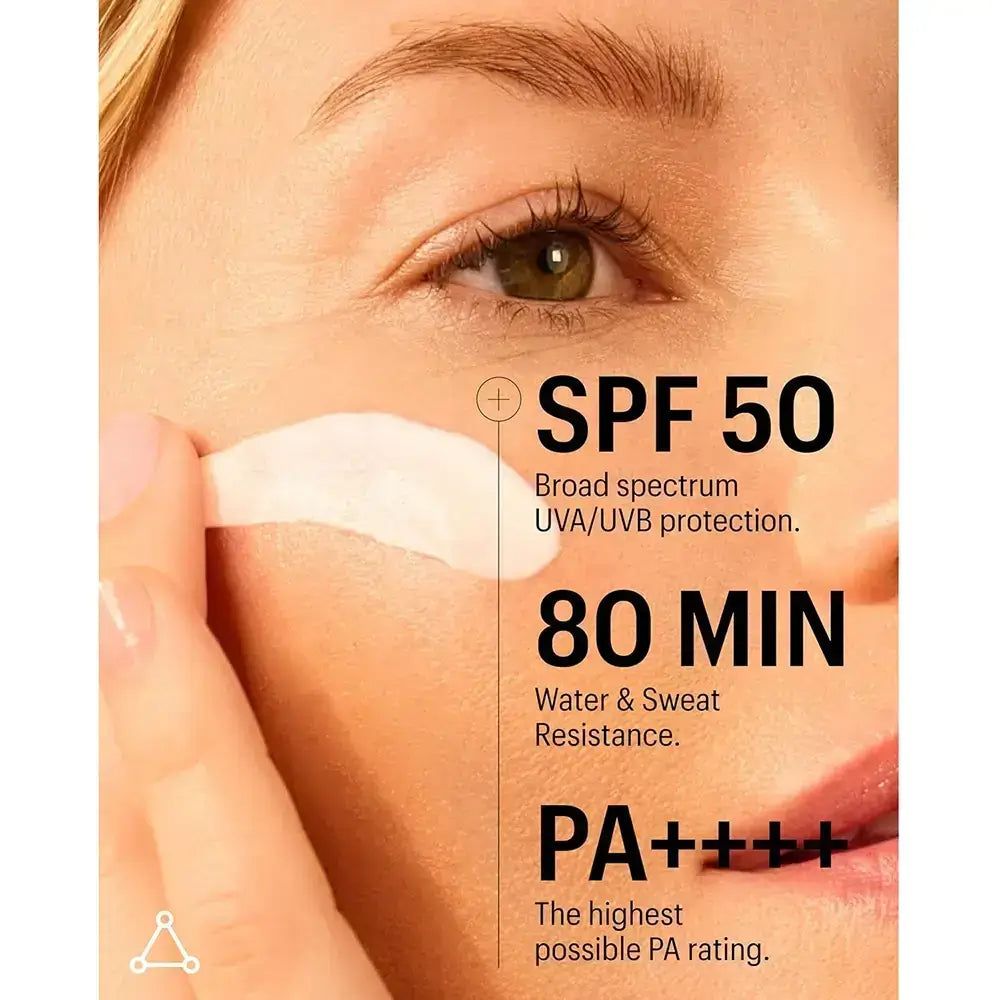 Cremiger Sonnenschutz mit SPF 50, 80 Min Wasserbeständigkeit und PA++++.