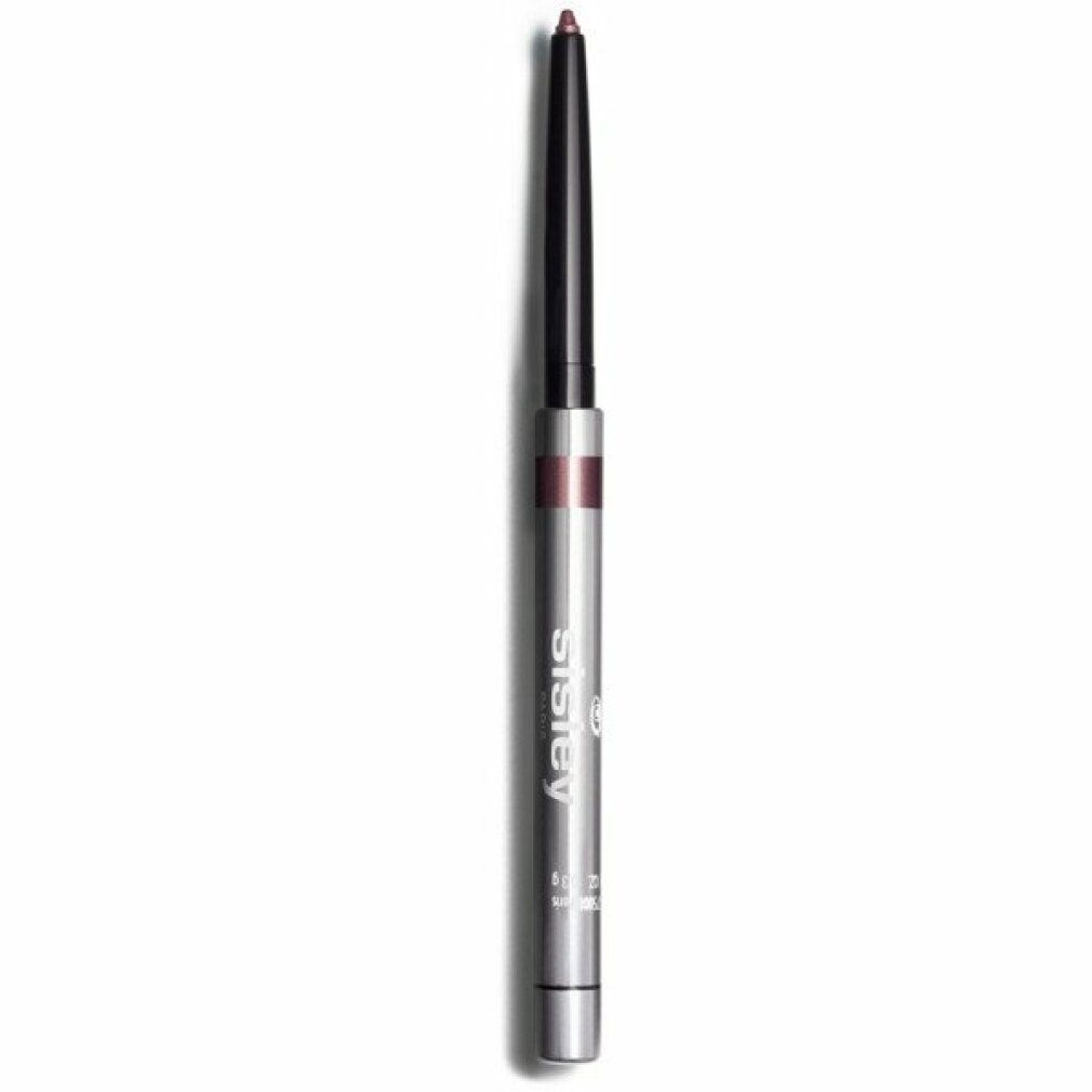 Silberfarbener Eyeliner mit schwarzer Spitze. Aufschrift Sisley. Dunkelrote Mine sichtbar.
