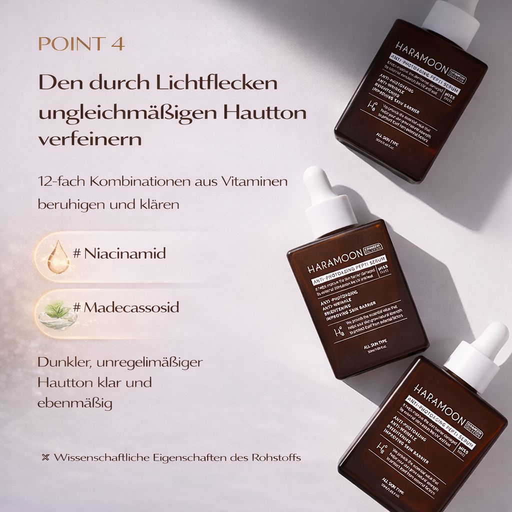 HARAMOON Anti-Photoaging Peptide Serum-Intensives Serum gegen licht- und hitzebedingte Hautalterung