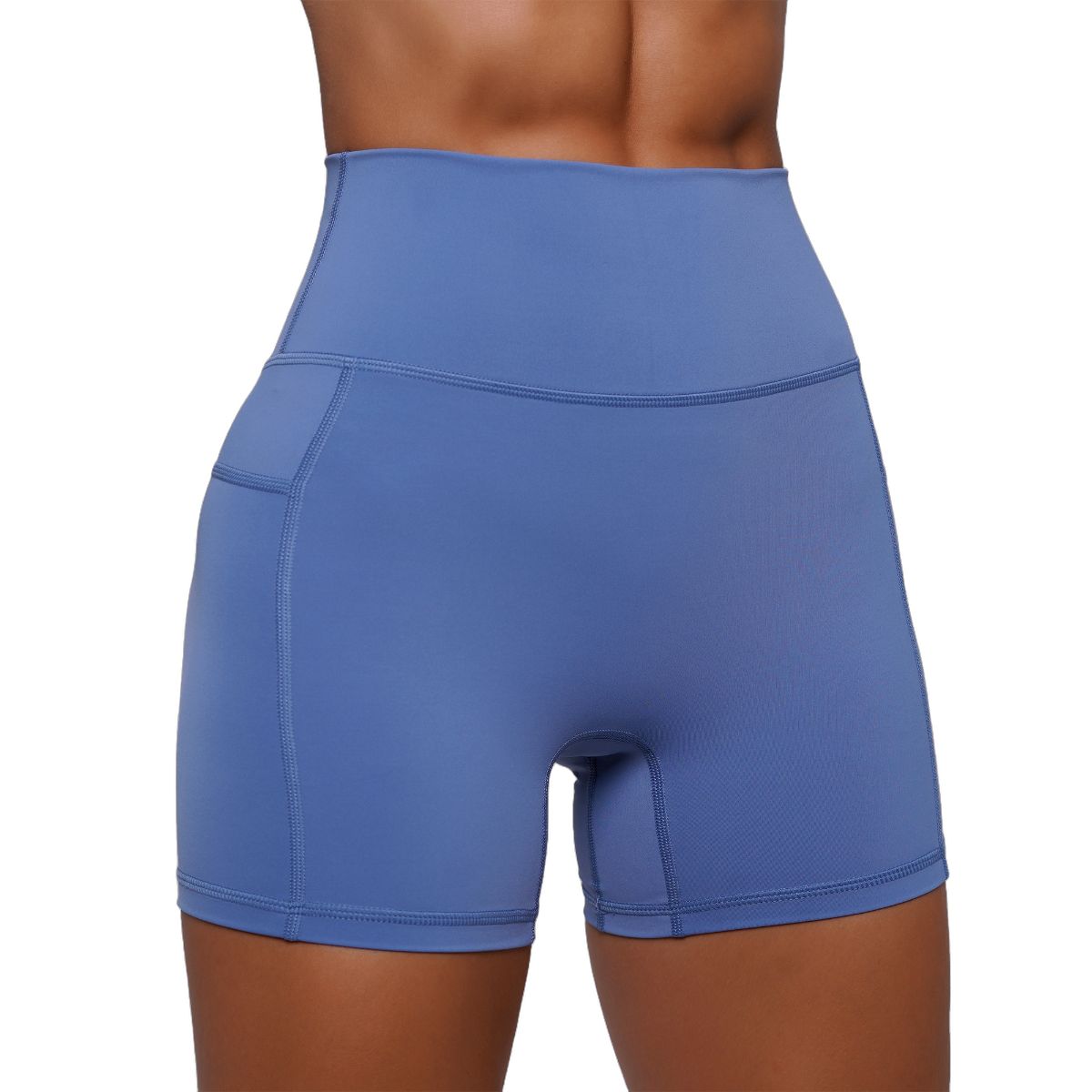 GymBeam Shorts Damen Slim mit Gummizug und elastischem Material, Stahlblau