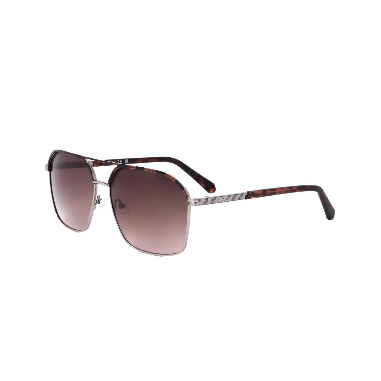 Guess Factory occhiali da sole uomo GF5081 silver-coloured mottled brown