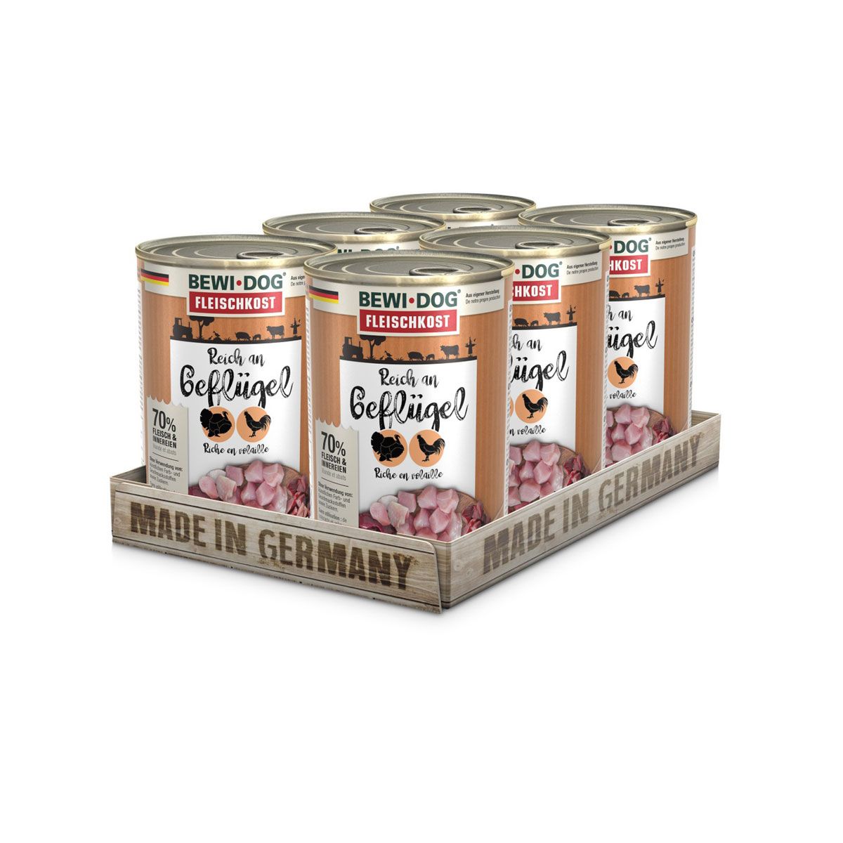 Bewi Dog Fleischkost Reich an Geflügel 2,4 kg