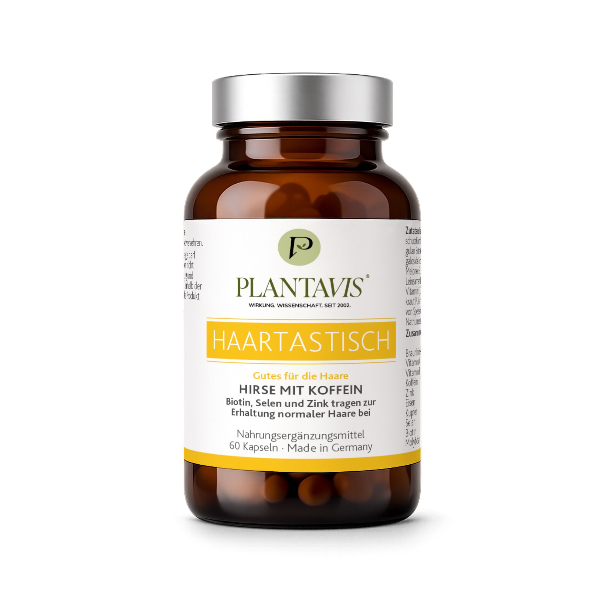 PlantaVis, HaarTastisch - Hirse mit Koffein 60 St Kapseln