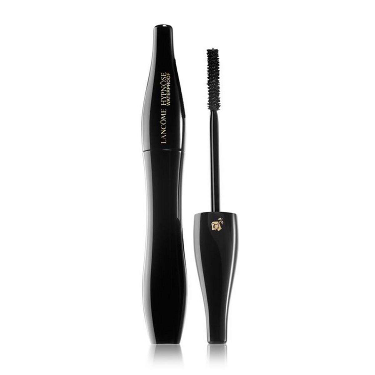 Schwarze Mascara-Tube und Bürste. Aufschrift: Lancôme Hypnôse Waterproof.