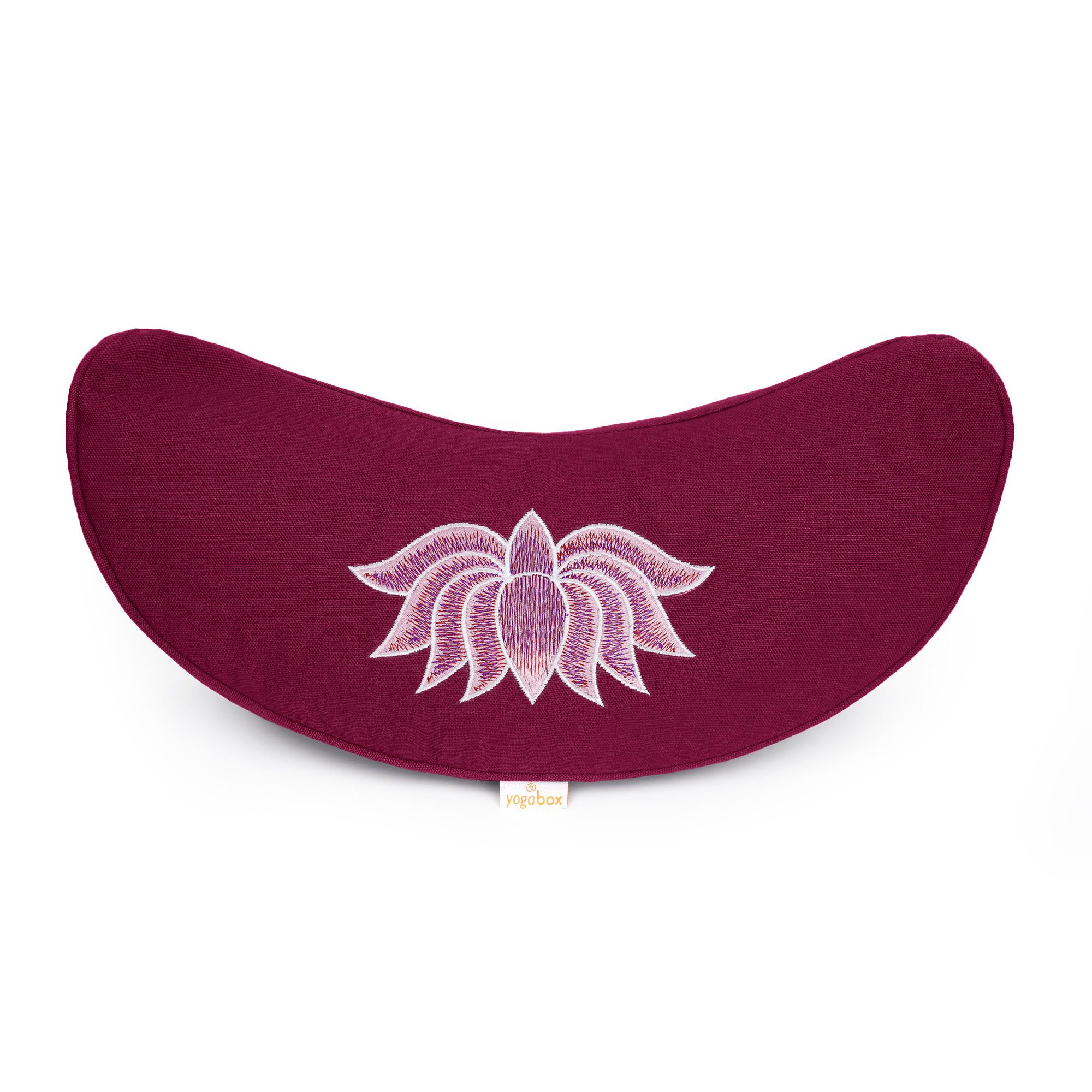 yogabox Yogakissen Halbmond Basic Lotus Stick multicolor - aubergine 40 x 17 12,0 cm 1 St