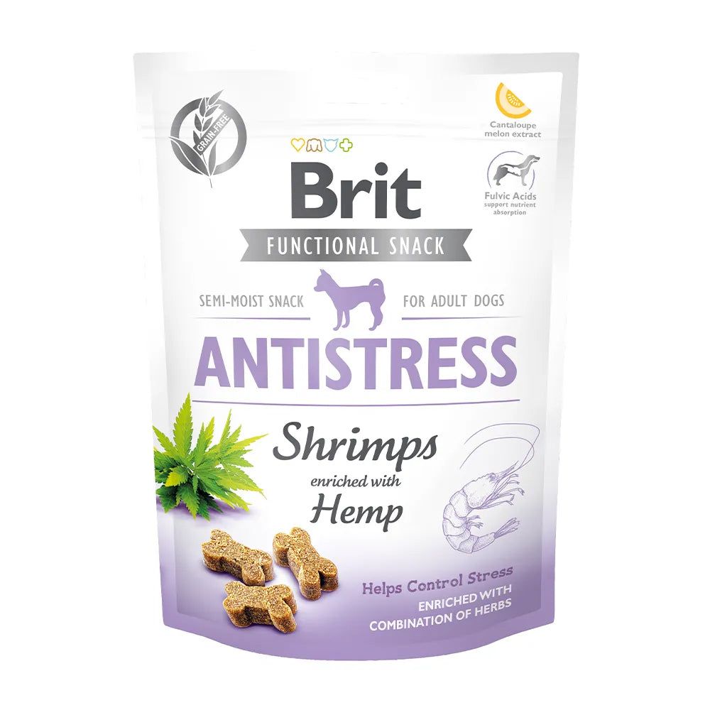 Brit Care Dog - Functional Snack - Antistress Shrimps - Shrimps enriched with Hemp