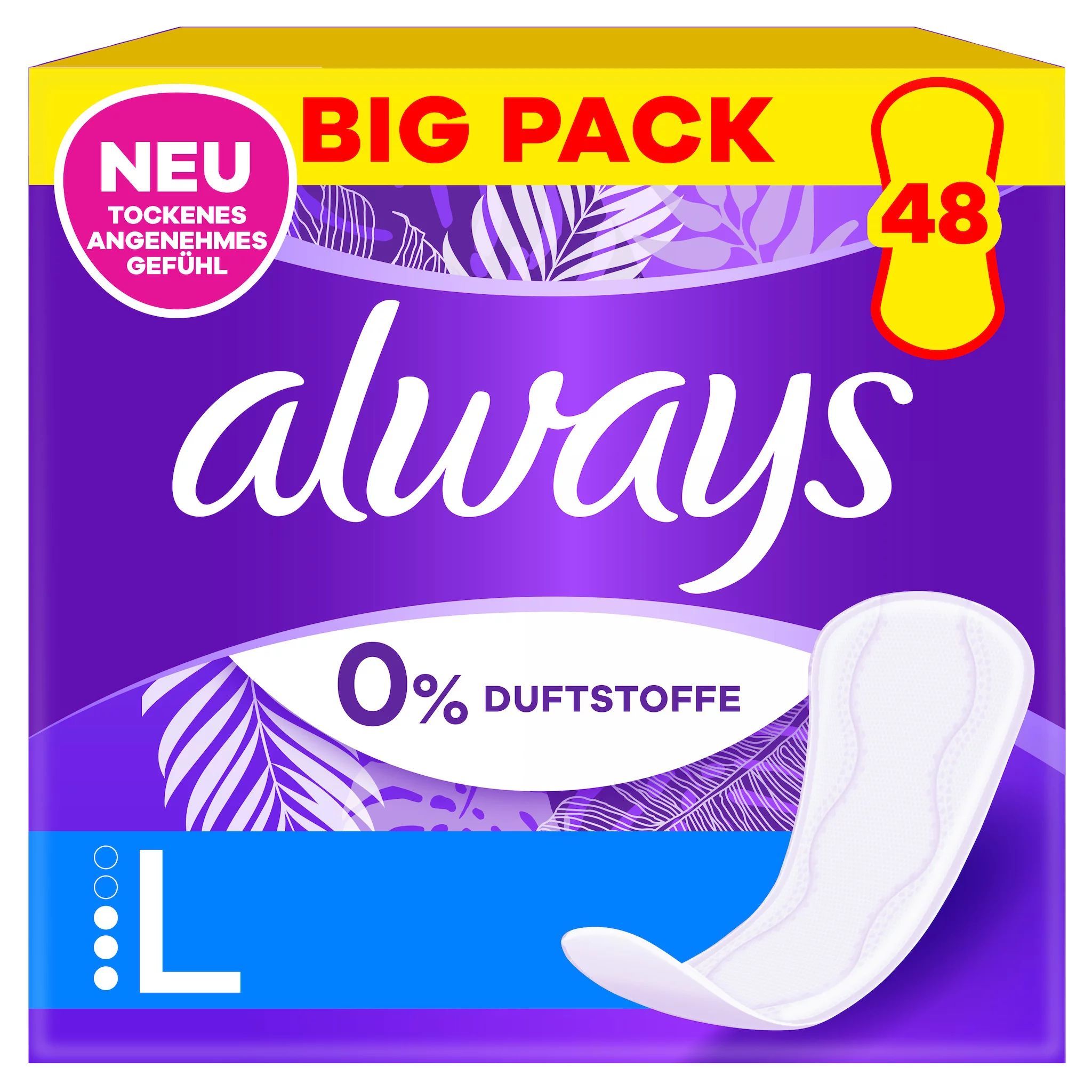 always Daily Protect Long 0% Duft- & Farbstoffe