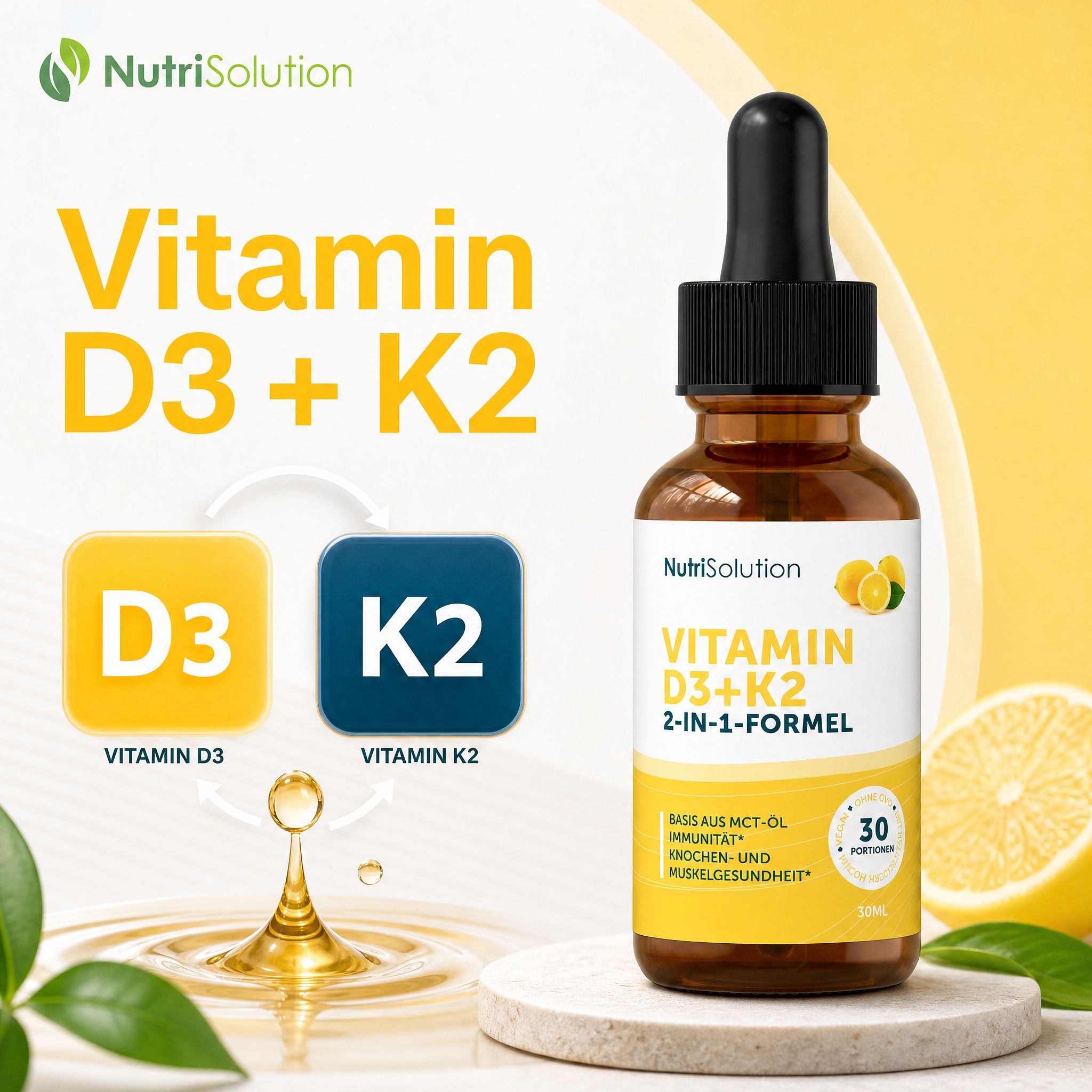 NutriSolution Vitamin D3 + K2
