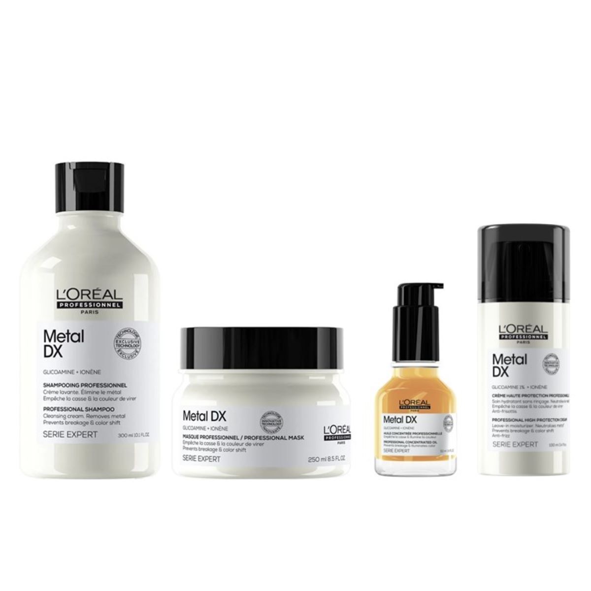 L'Oreal Professionnel Metal DX Bundle Shampoo Maske, Cream, Oil Set 700 ml