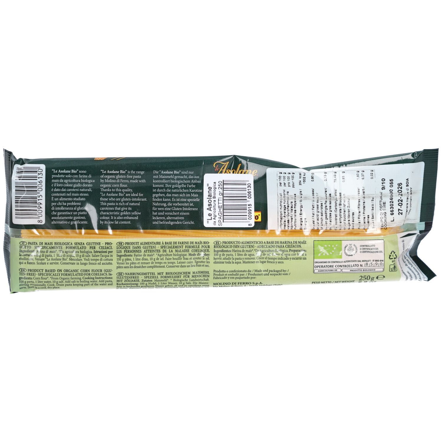 LE Asolane Spaghetti Maispasta glutenfrei 250 g