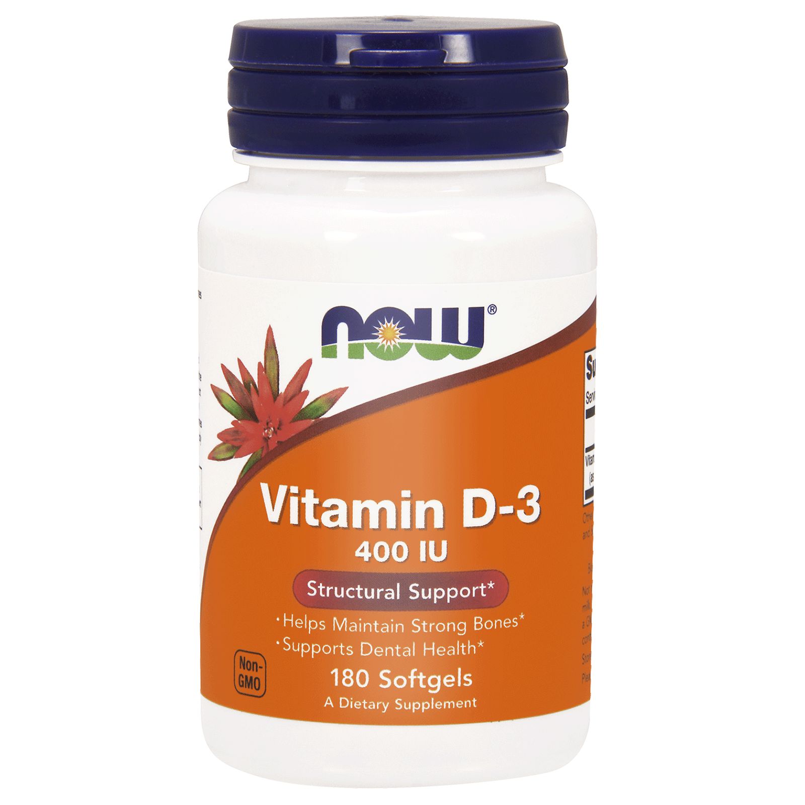 NOW Foods Vitamin D-3 400 IE 180 St Kapseln
