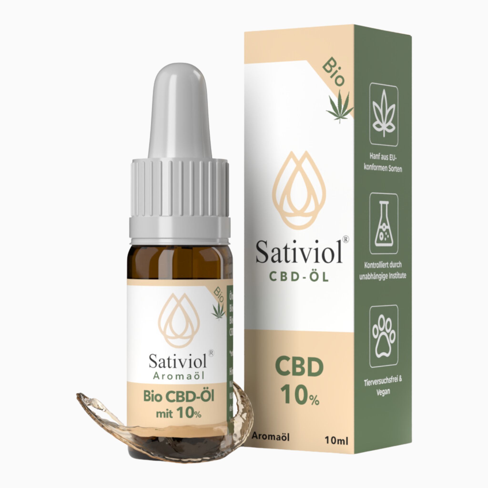 Sativiol CBD Öl 10% Vollspektrum Premiumöl 10 ml Tropfen