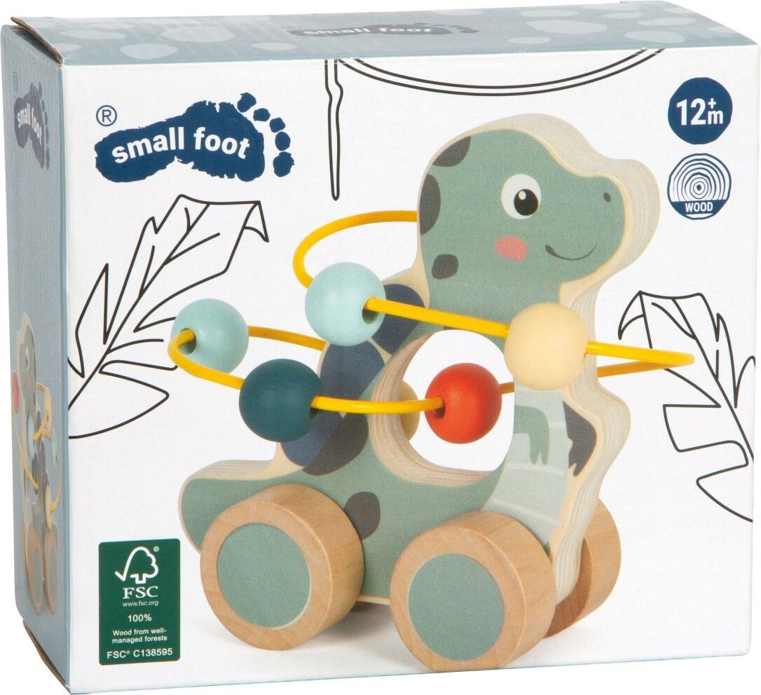 SMALL FOOT Schiebetier mit Motorikschleife Dino FSC 100%
