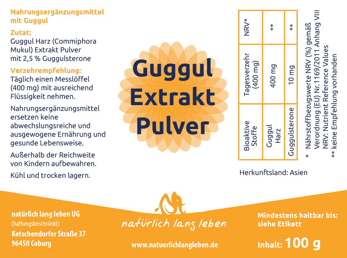 natürlich lang leben Guggul Extrakt Pulver