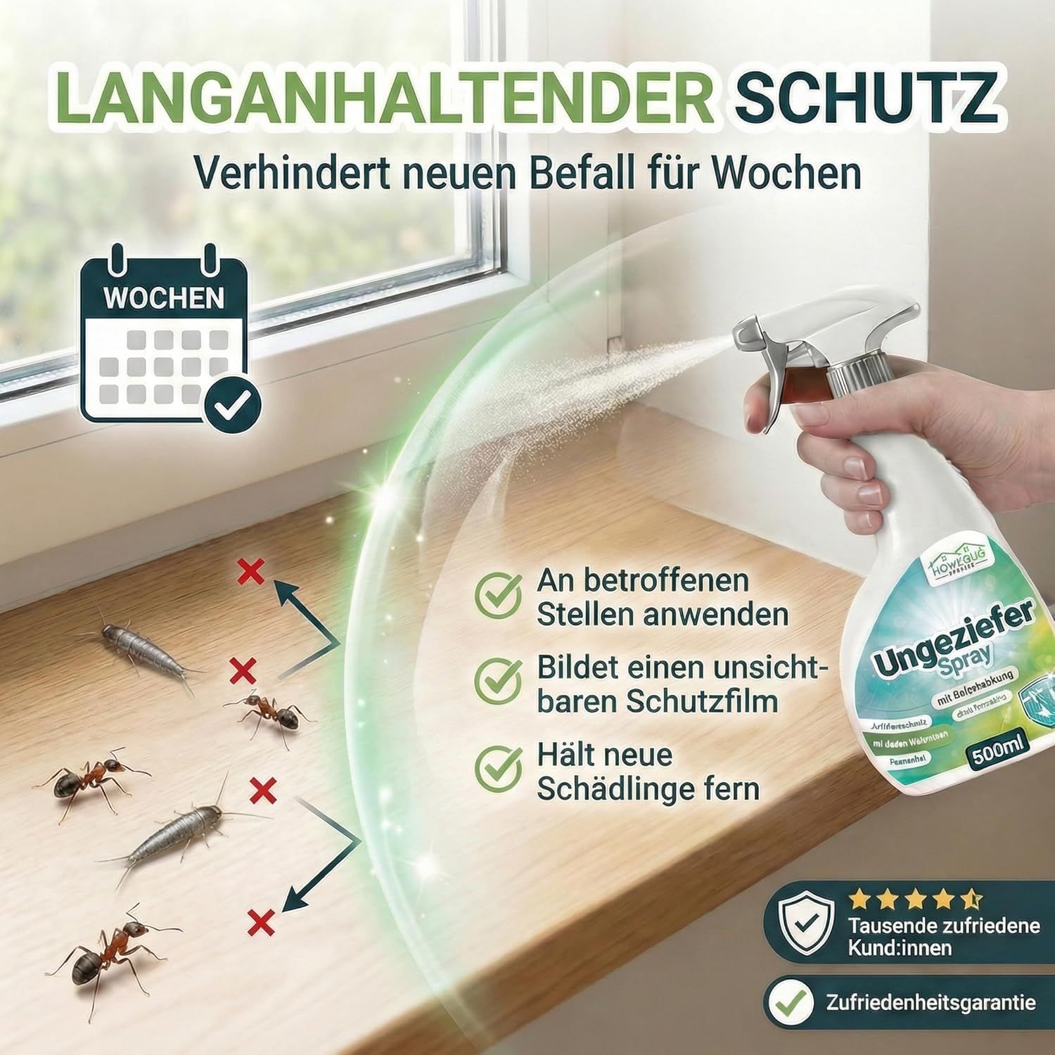 HomeBugProtect Ungeziefer Spray Gegen Insekten Haushalt