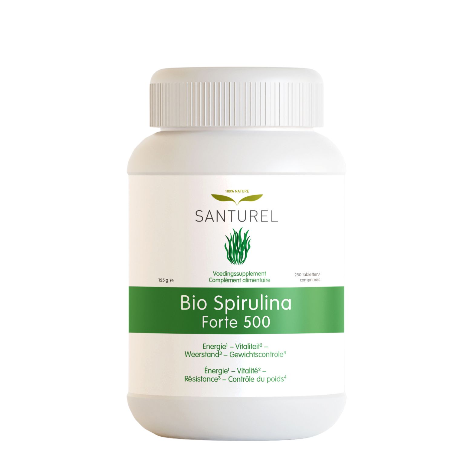 Santurel Bio Spirulina Forte 500 – Energia, Vitalità & Resistenza – 250 compresse