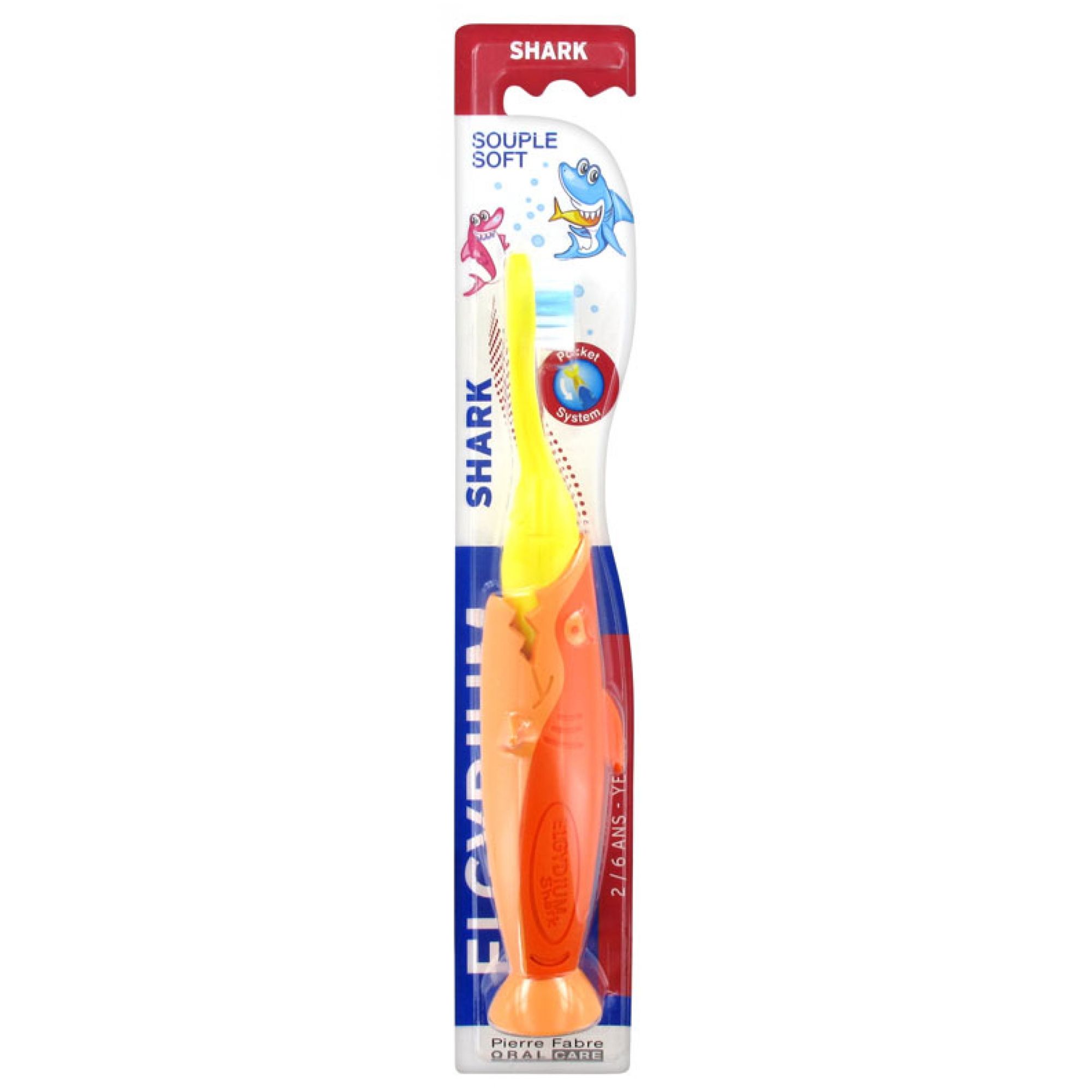 Elgydium Hai Zahnbürsten 2-6 Jahre Flexibel (Farbe: Gelb) 24x4,2x2,6 cm