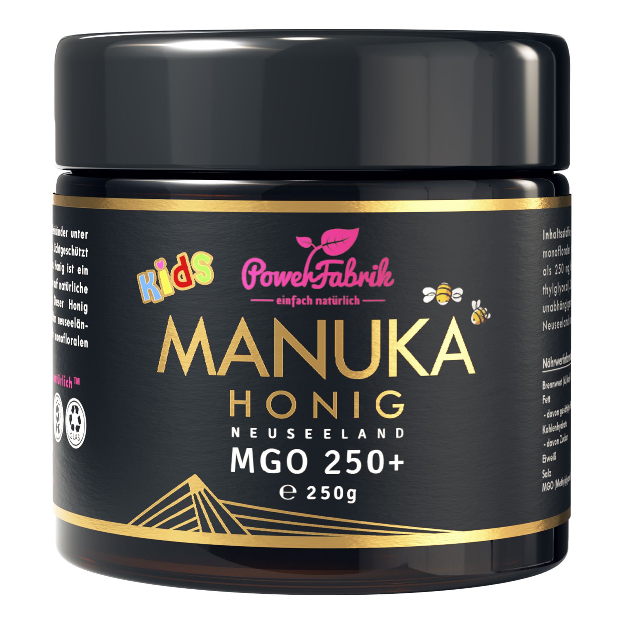 PowerFabrik Manuka Honig für Kinder, MGO 250+ 250 g