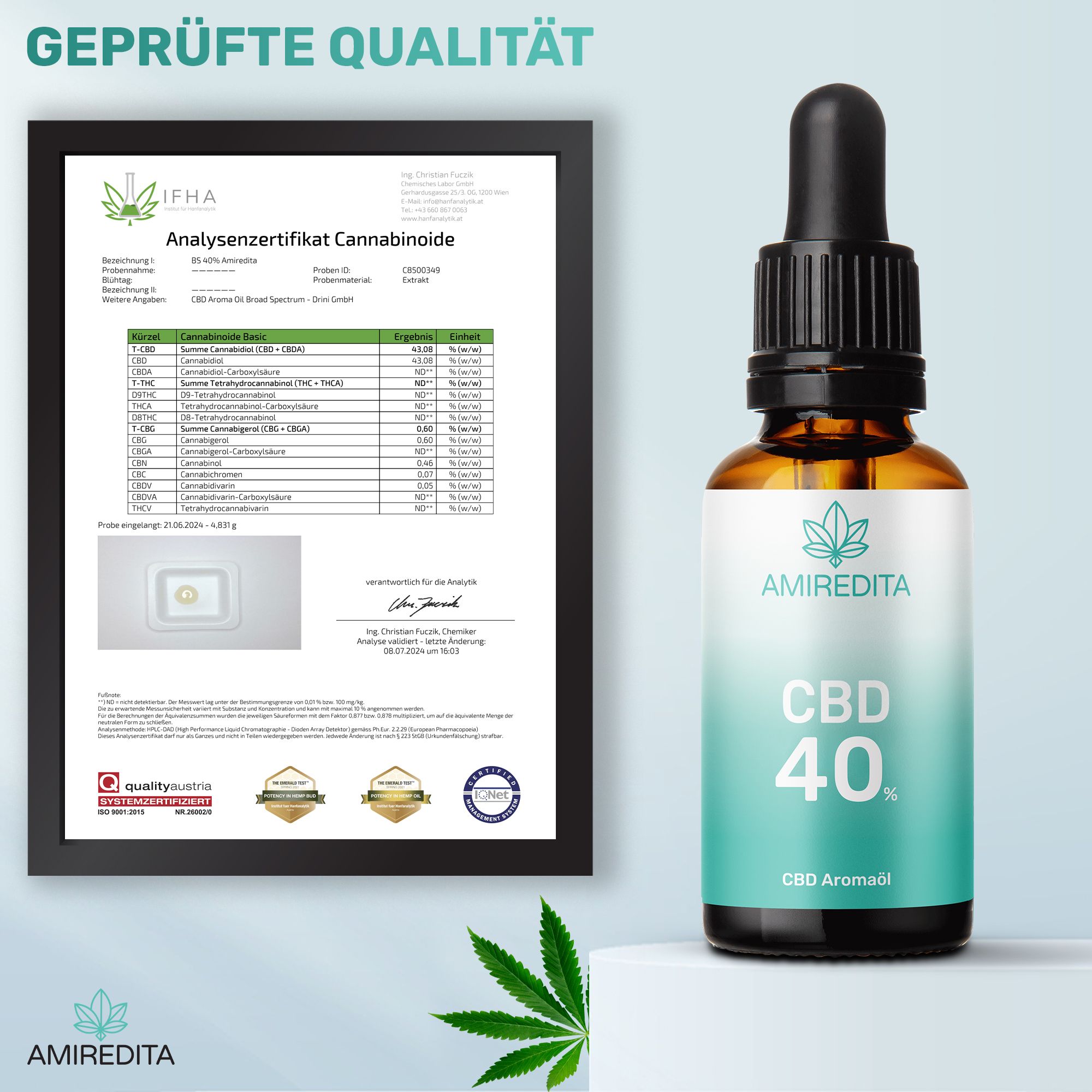 Amiredita CBD Öl 40% Breitspektrum
