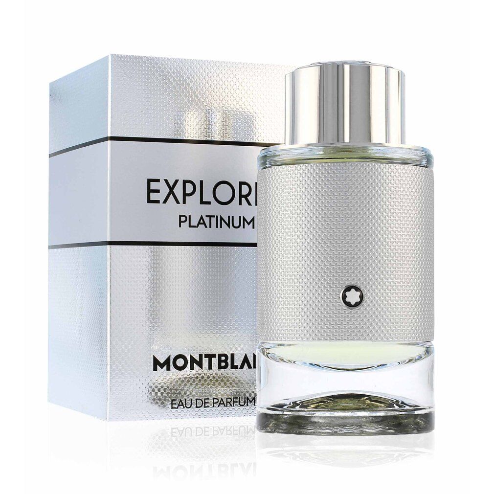 Montblanc Explorer Platinum Eau de Parfum Flakon und Verpackung.