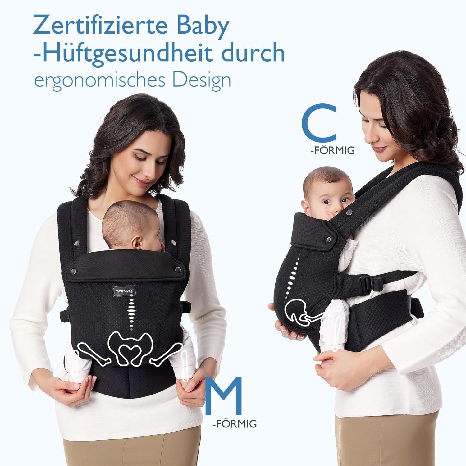 Momcozy Baby Trage Air Mesh Schwarz