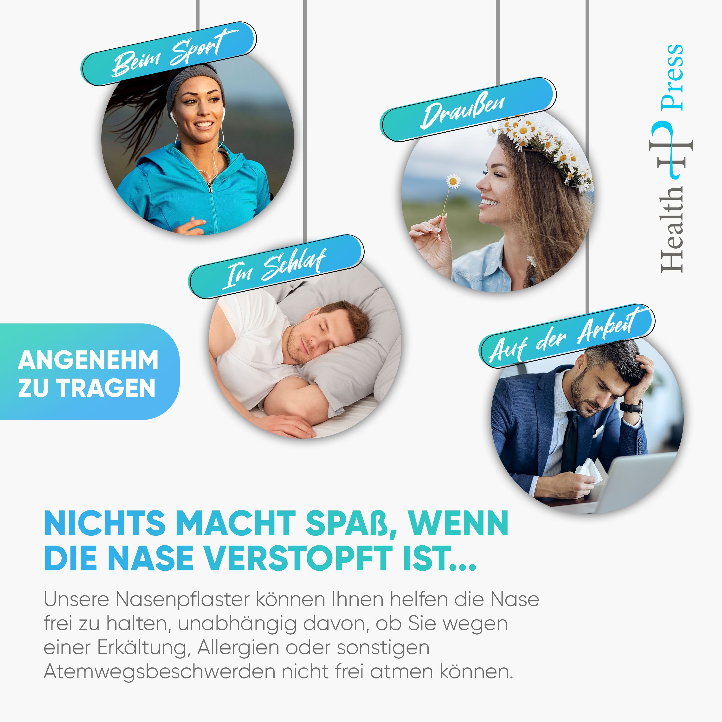 Health Press Nasenpflaster – Nasenstrips