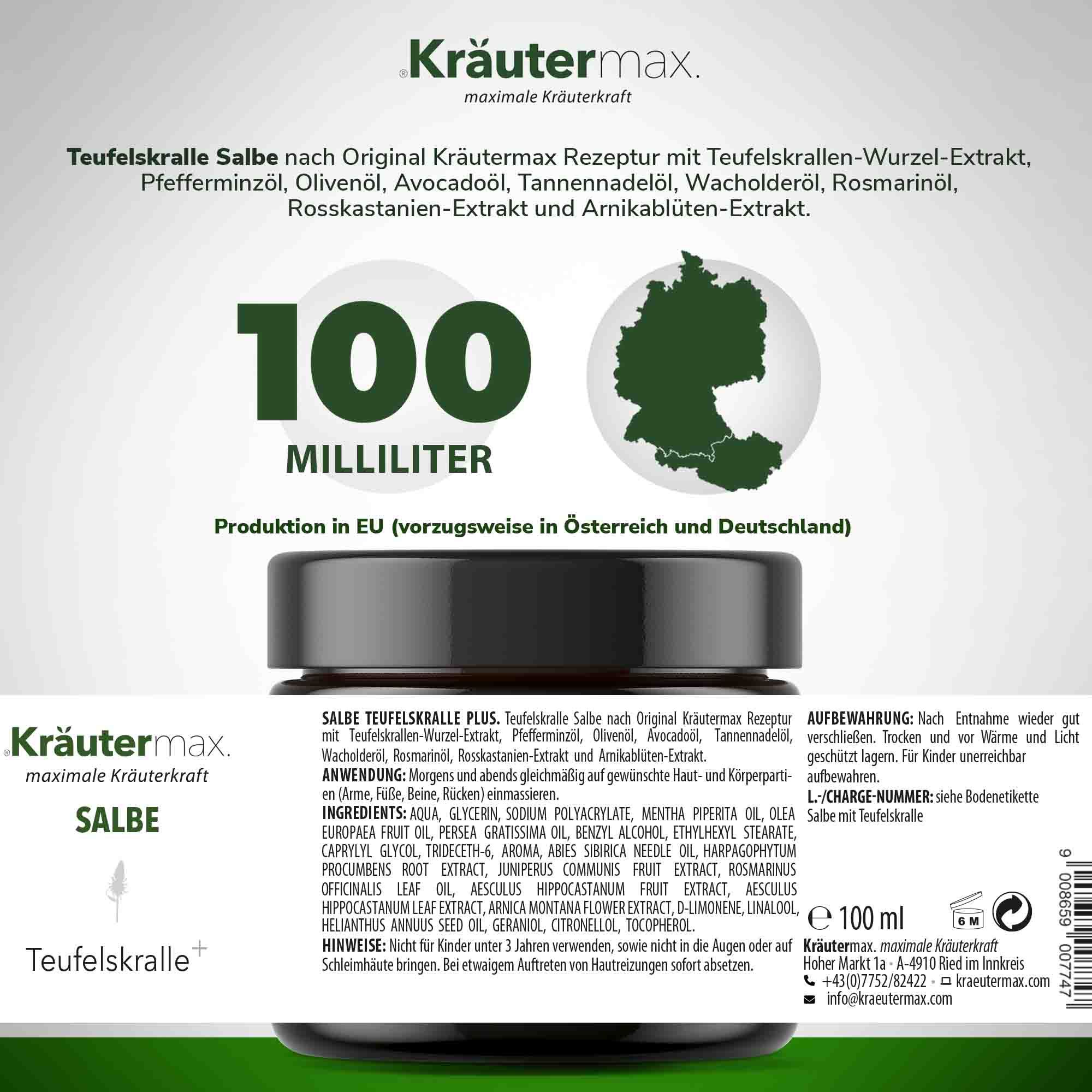 Kräutermax Salbe Teufelskralle plus Arnika 100 ml