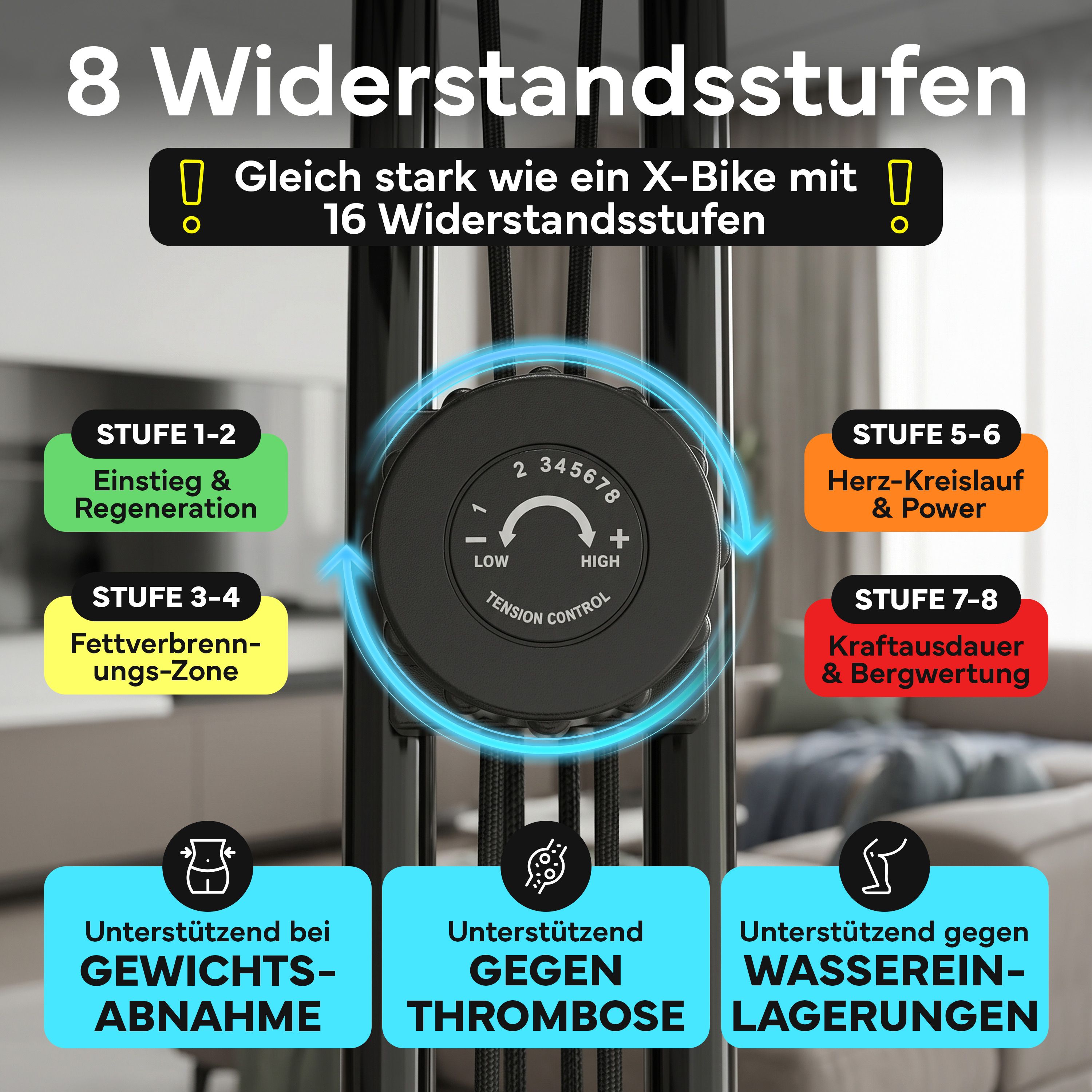 Heimtrainer Fahrrad klappbar
